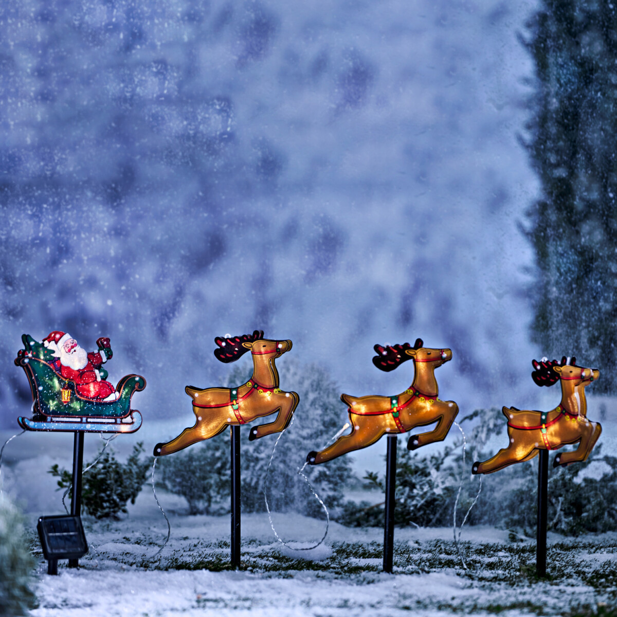 Magnet 3Pagen Solárna dekorácia "Santa Claus so sobmi"