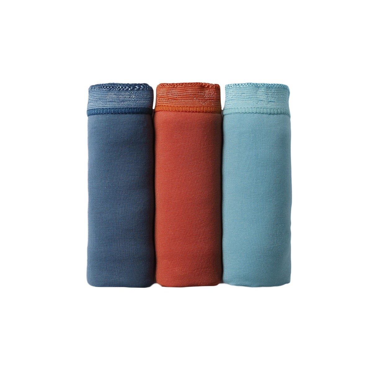 Blancheporte Maxi nohavičky z pružnej bavlny, súprava 3 ks oranžová+modrá+tyrkysová 54/56