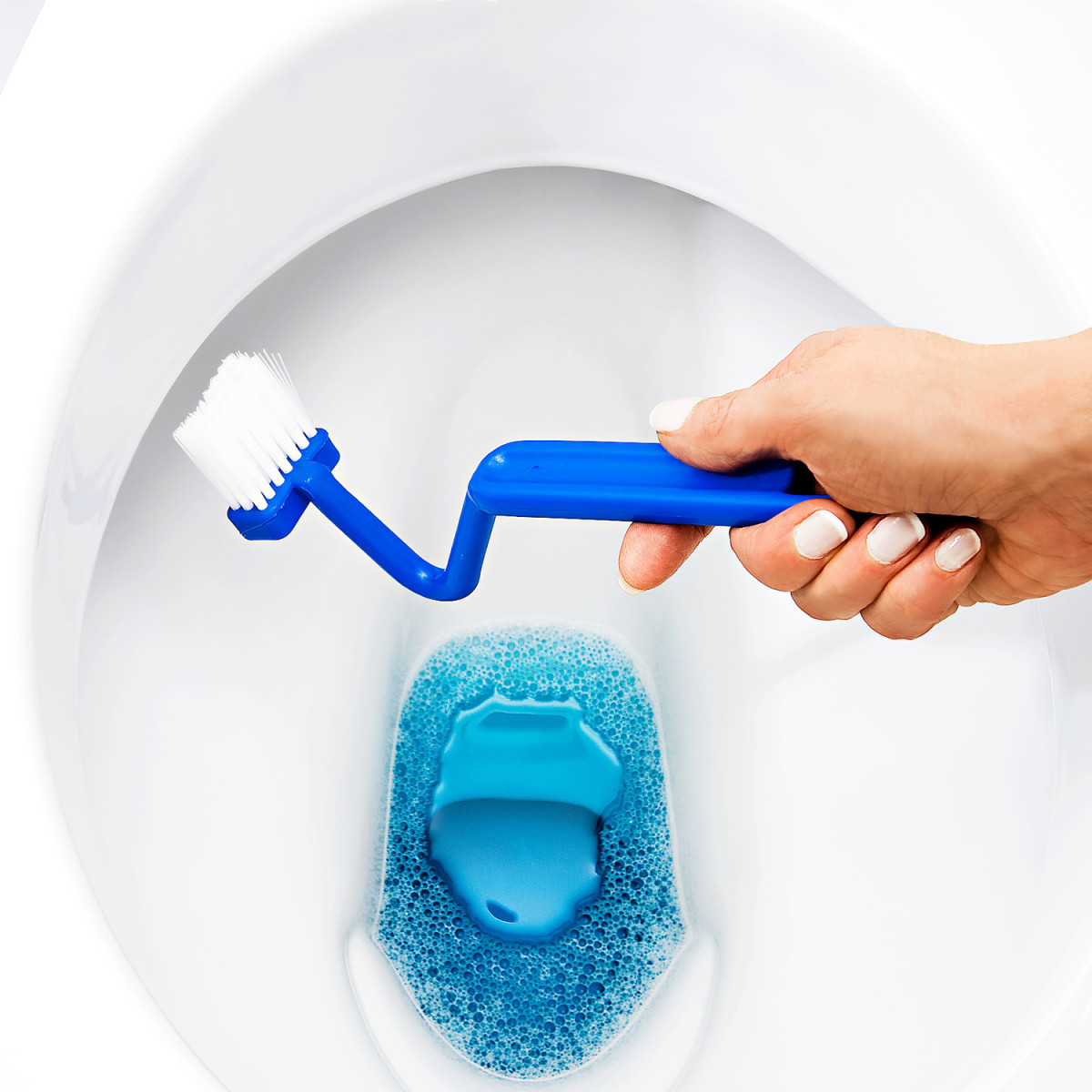 Levně Kartáček na čištění WC modrá