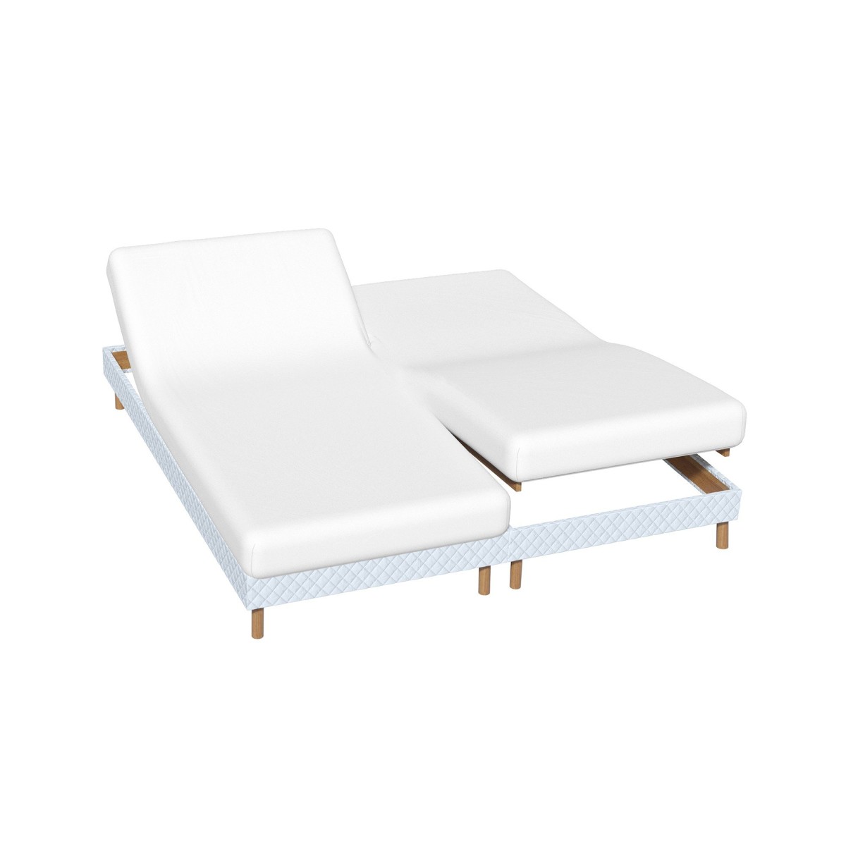 Blancheporte Jednofarebná napínacia plachta na polohovaciu posteľ, hĺbka rohov 26 cm biela 140x190cm