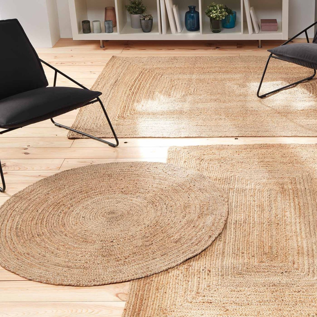 Blancheporte Okrúhly jutový koberec béžová pr. 120 cm