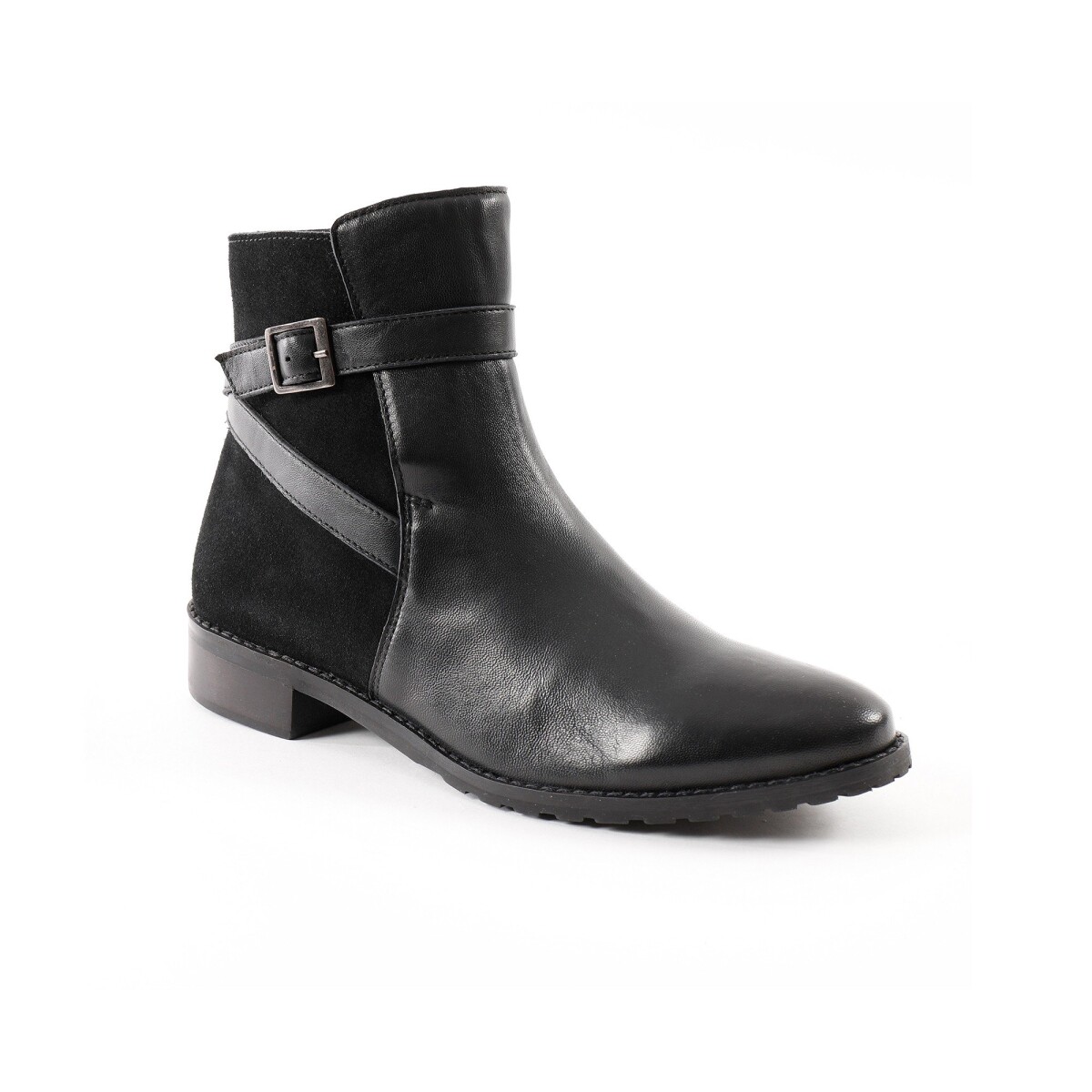 Blancheporte Kožené kotníkové boty, černé černá 39