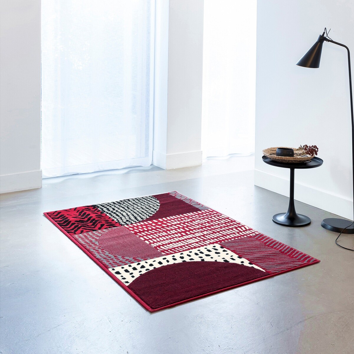 Blancheporte Dekorativní koberec s geometrickým vzorem červená 80x150cm