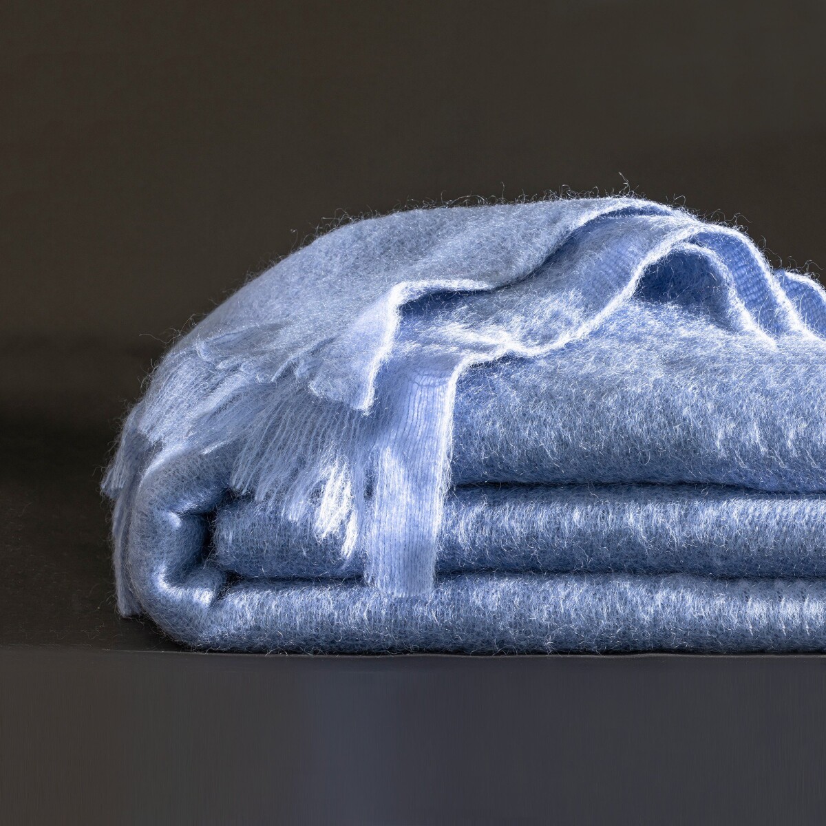 Blancheporte Mohérová vlnená deka Angora levanduľová 130x180cm