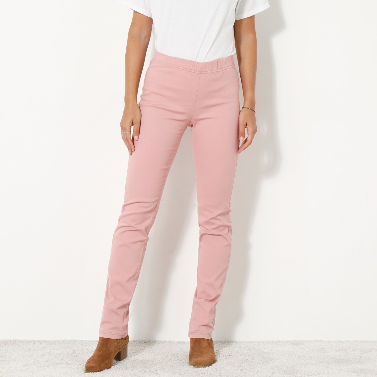 Blancheporte Tvarující kalhoty s pružným pasem a efektem plochého břicha růžové dřevo 42