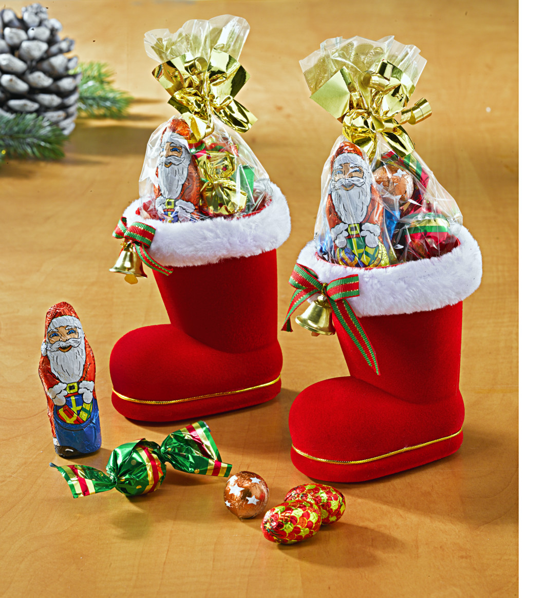 Magnet 3Pagen 2 boty Santa Clause plněné cukrovinkami
